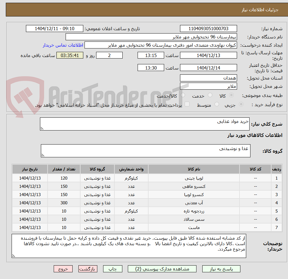 تصویر کوچک آگهی خرید مواد غذایی