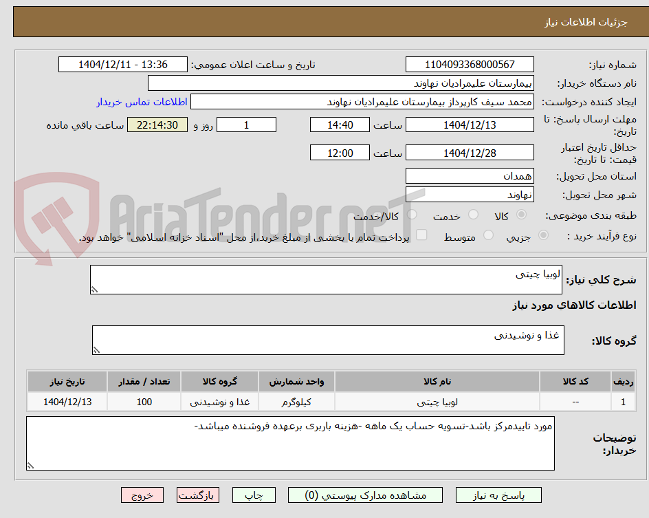 تصویر کوچک آگهی لوبیا چیتی
