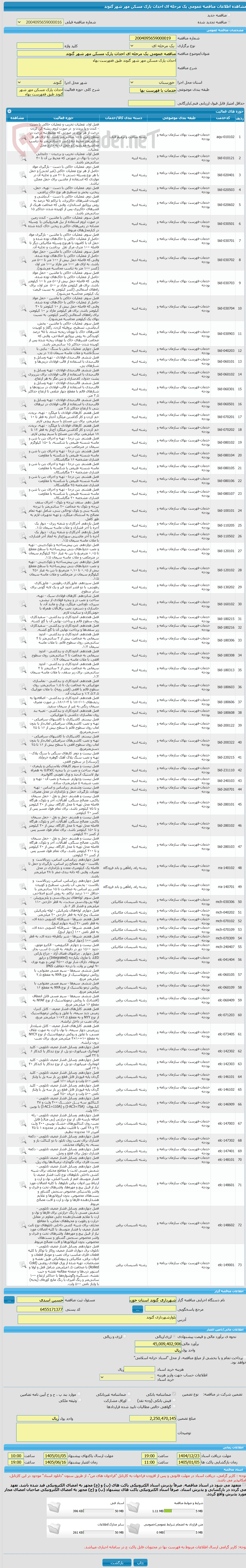 تصویر کوچک آگهی مناقصه عمومی یک مرحله ای احداث پارک مسکن مهر شهر گتوند