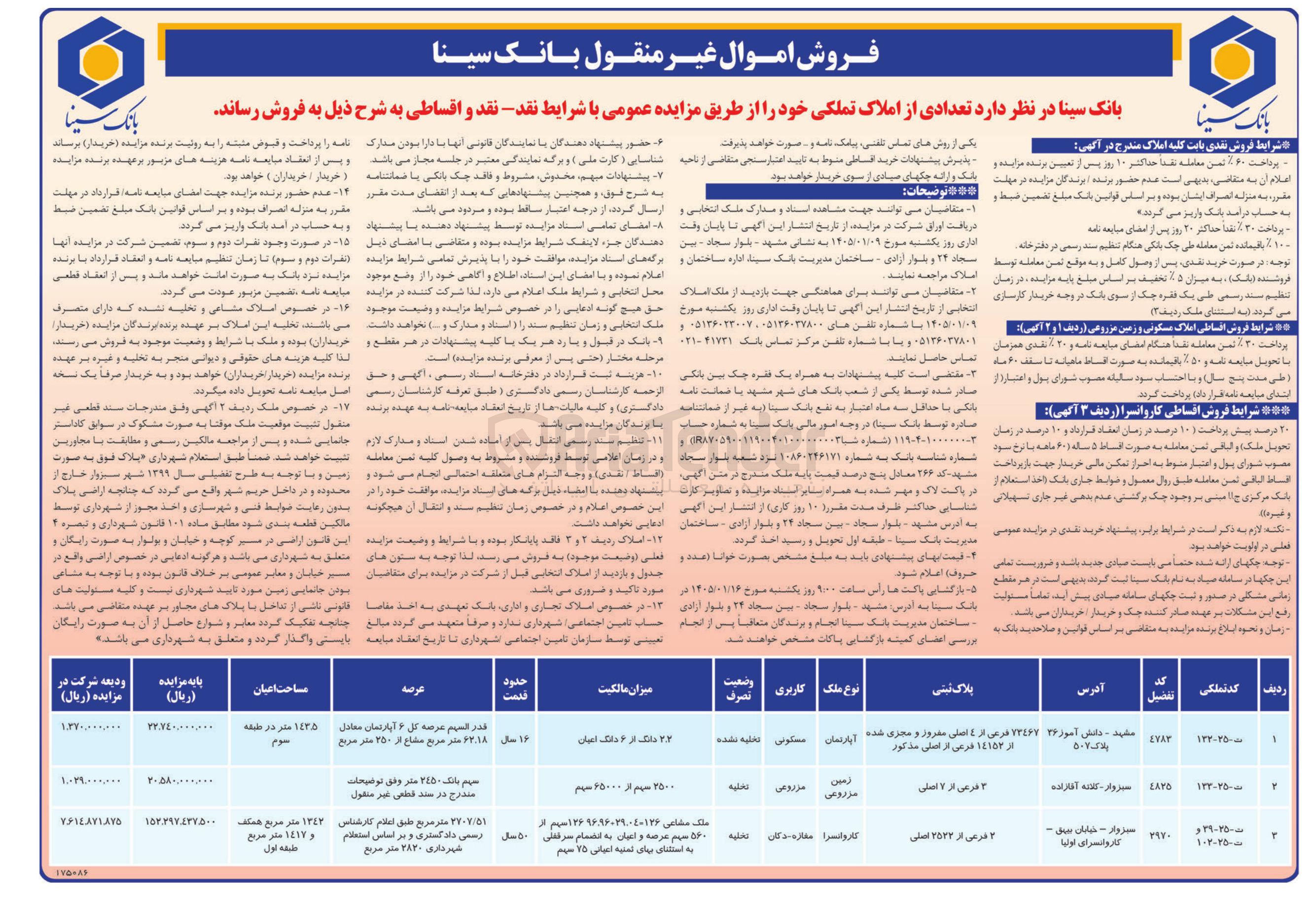 تصویر کوچک آگهی تعدادی از املاک