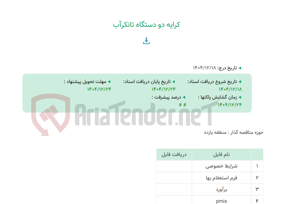 تصویر کوچک آگهی کرایه دو دستگاه تانکرآب