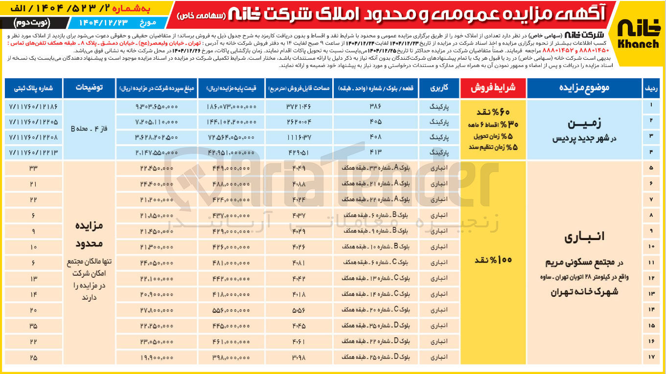تصویر کوچک آگهی فروش املاک