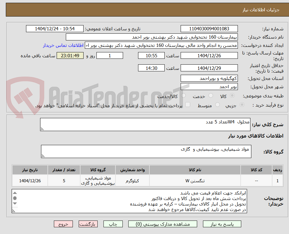 تصویر کوچک آگهی محلول W4تعداد 5 عدد