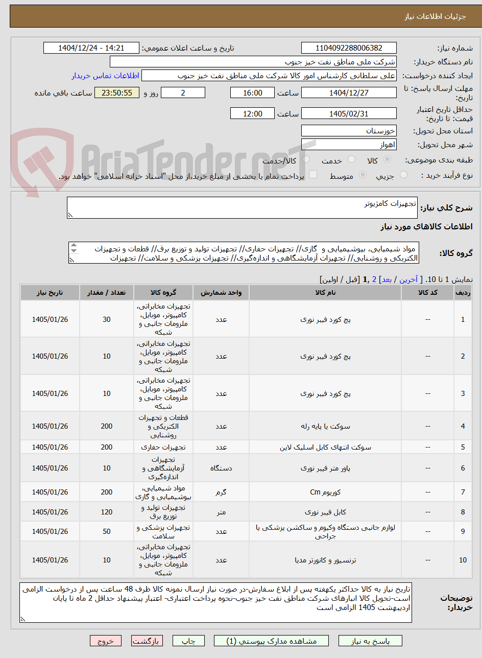 تصویر کوچک آگهی تجهیزات کامژیوتر