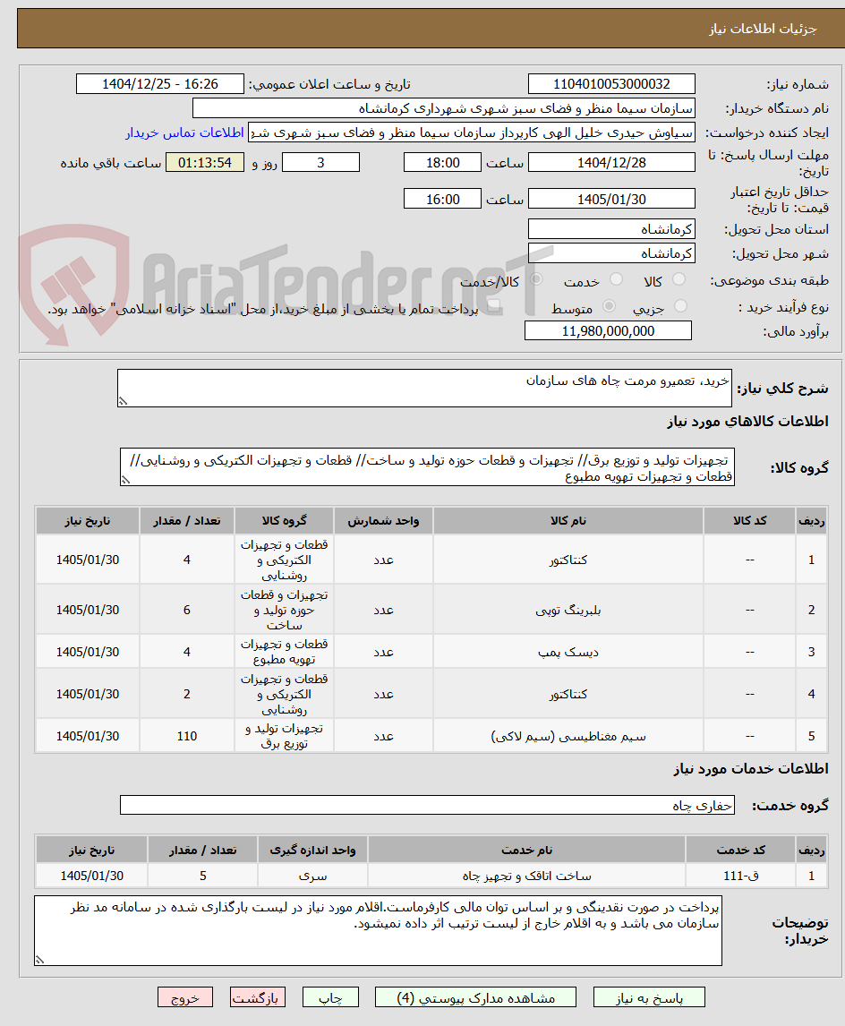 تصویر کوچک آگهی خرید، تعمیرو مرمت چاه های سازمان