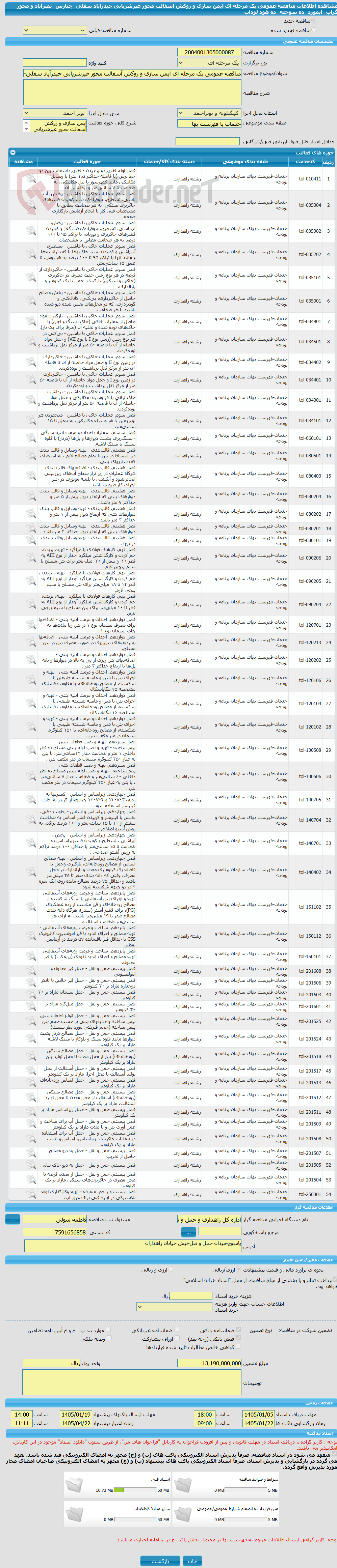 تصویر کوچک آگهی مناقصه عمومی یک مرحله ای ایمن سازی و روکش آسفالت محور غیرشریانی حیدرآباد سفلی- چنارس- نصرآباد و محور گراب- آبمورد- ده سوخته- ده هود لوداب