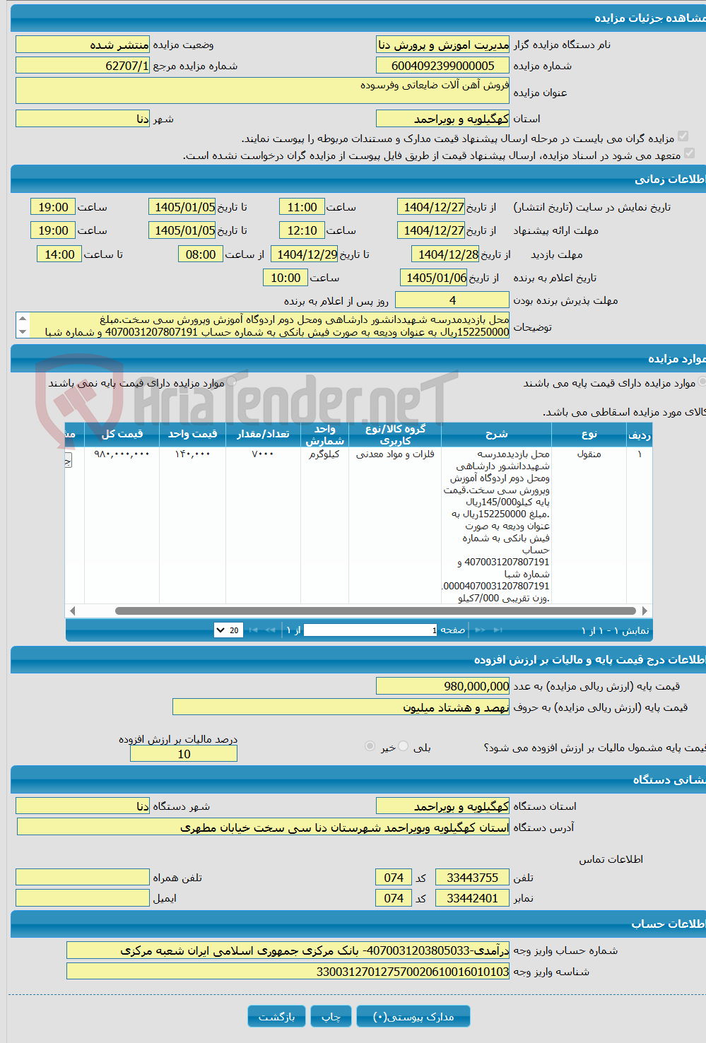 تصویر کوچک آگهی فروش آهن آلات ضایعاتی وفرسوده