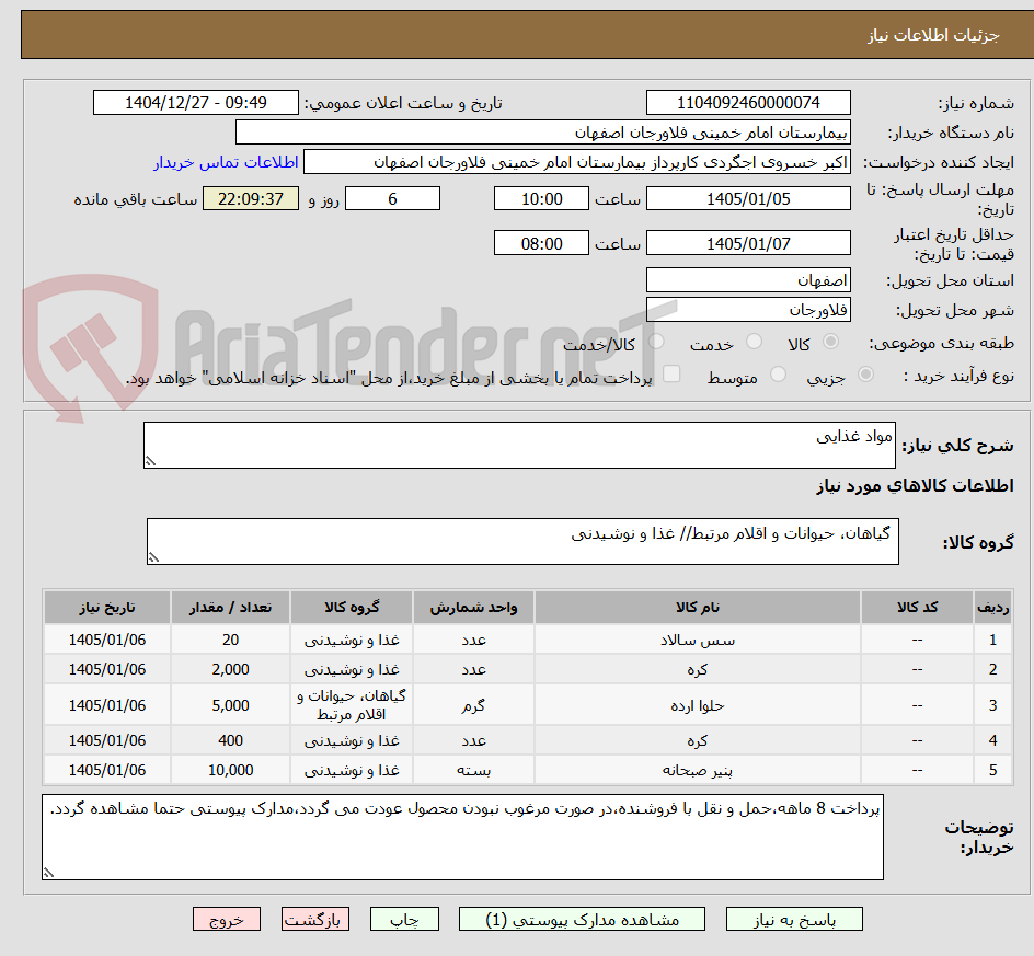 تصویر کوچک آگهی مواد غذایی 