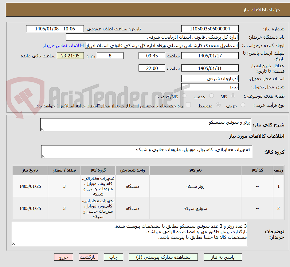 تصویر کوچک آگهی روتر و سوئیچ سیسکو