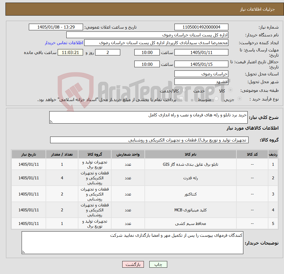 تصویر کوچک آگهی نیاز کالا-خرید برد تابلو و رله های فرمان و نصب و راه اندازی کامل