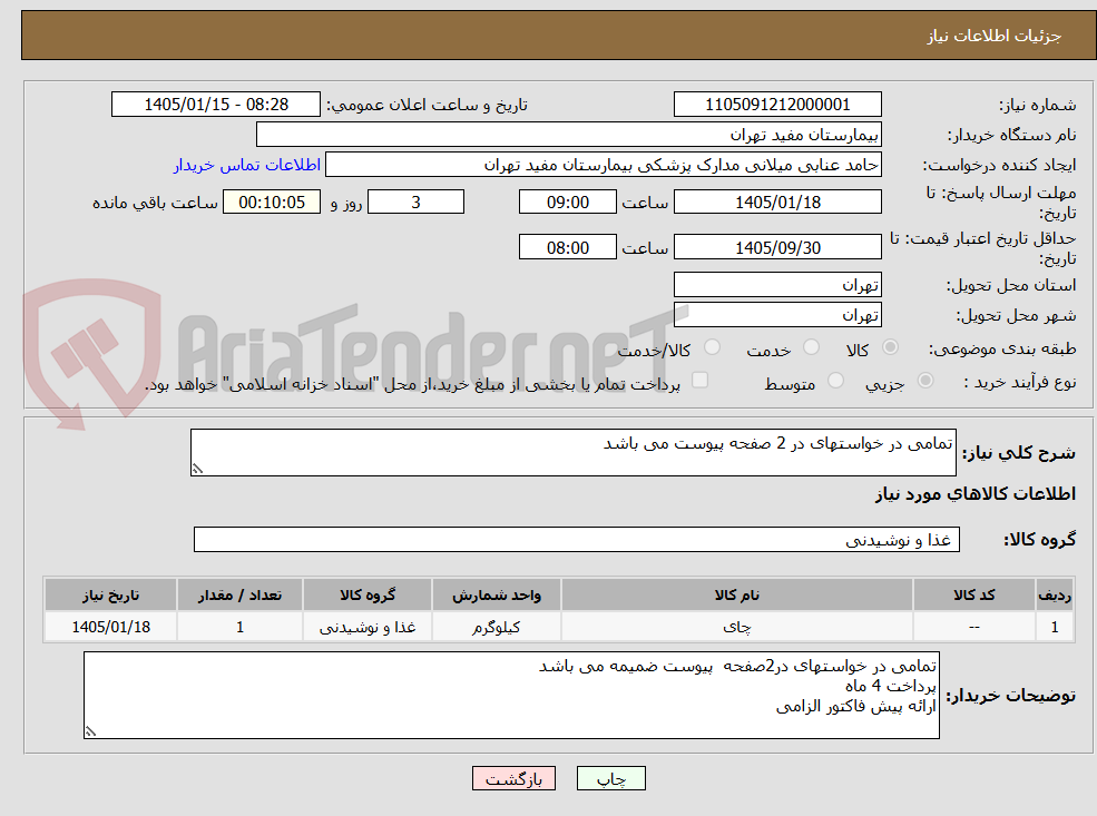 تصویر کوچک آگهی تمامی در خواستهای در 2 صفحه پیوست می باشد 