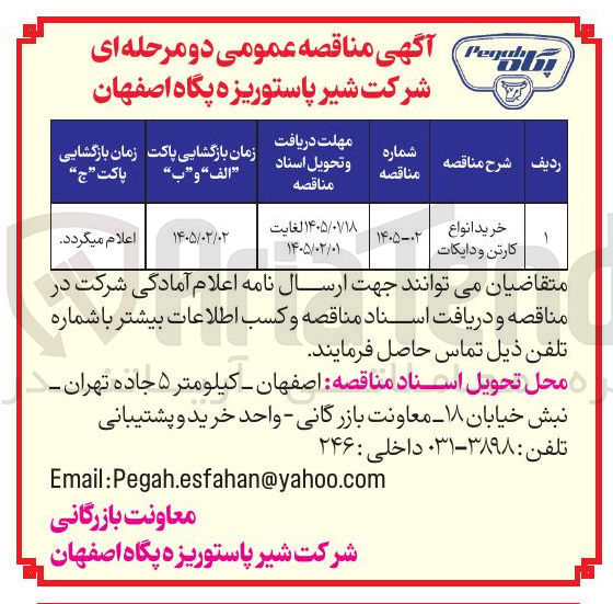 تصویر کوچک آگهی خرید انواع کارتن و دایکات