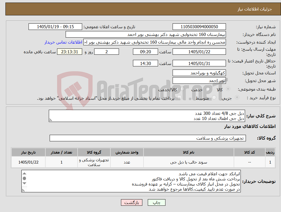 تصویر کوچک آگهی نیاز کالا-دبل جی 4/8 تعداد 300 عدد دبل جی اطفال تعداد 10 عدد