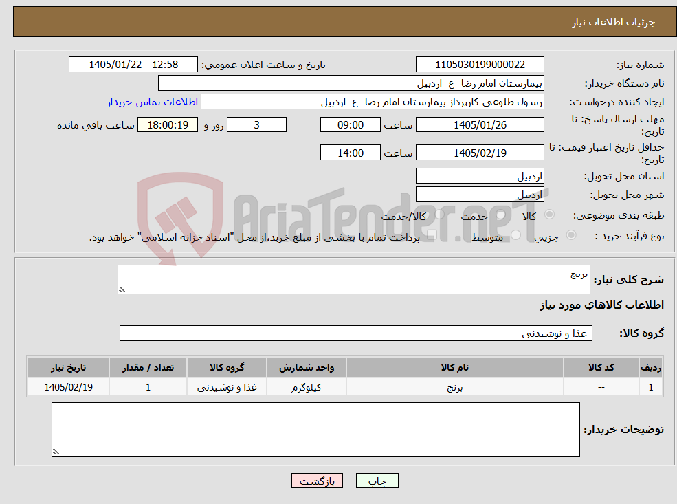 تصویر کوچک آگهی نیاز کالا-برنج