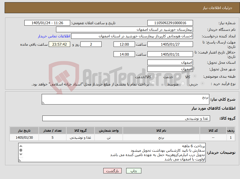 تصویر کوچک آگهی نیاز کالا-برنج