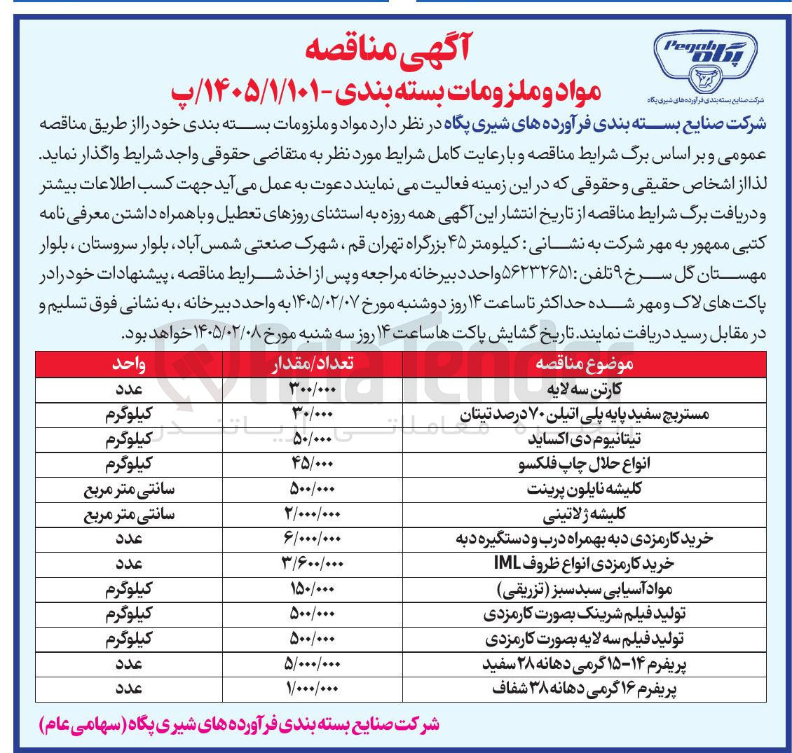 تصویر کوچک آگهی تولید فیلم شرینک بصورت کارمزدی 