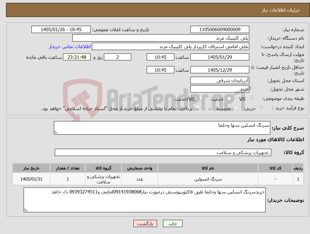 تصویر کوچک آگهی نیاز کالا-سرنگ انسلین سها وحلما