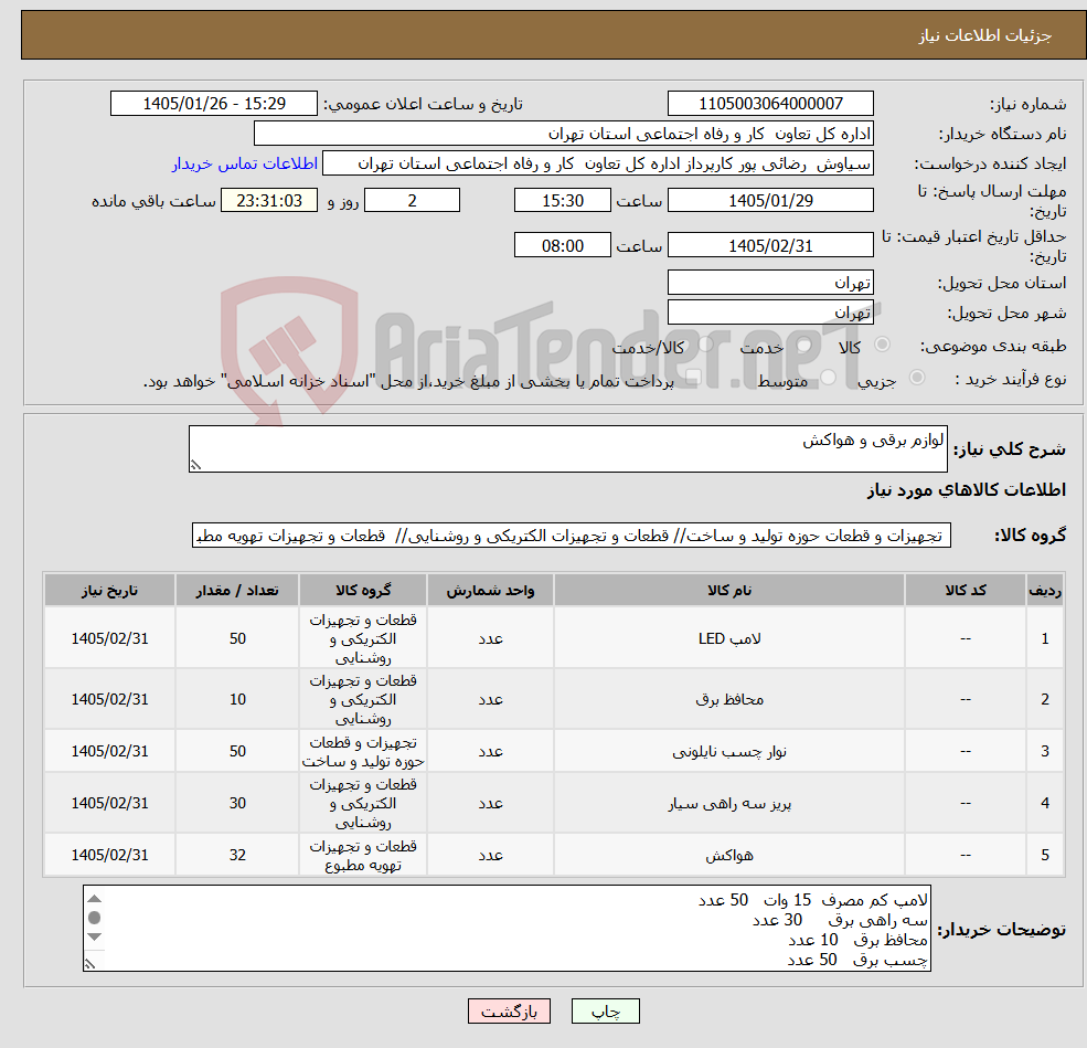تصویر کوچک آگهی نیاز کالا-لوازم برقی و هواکش 