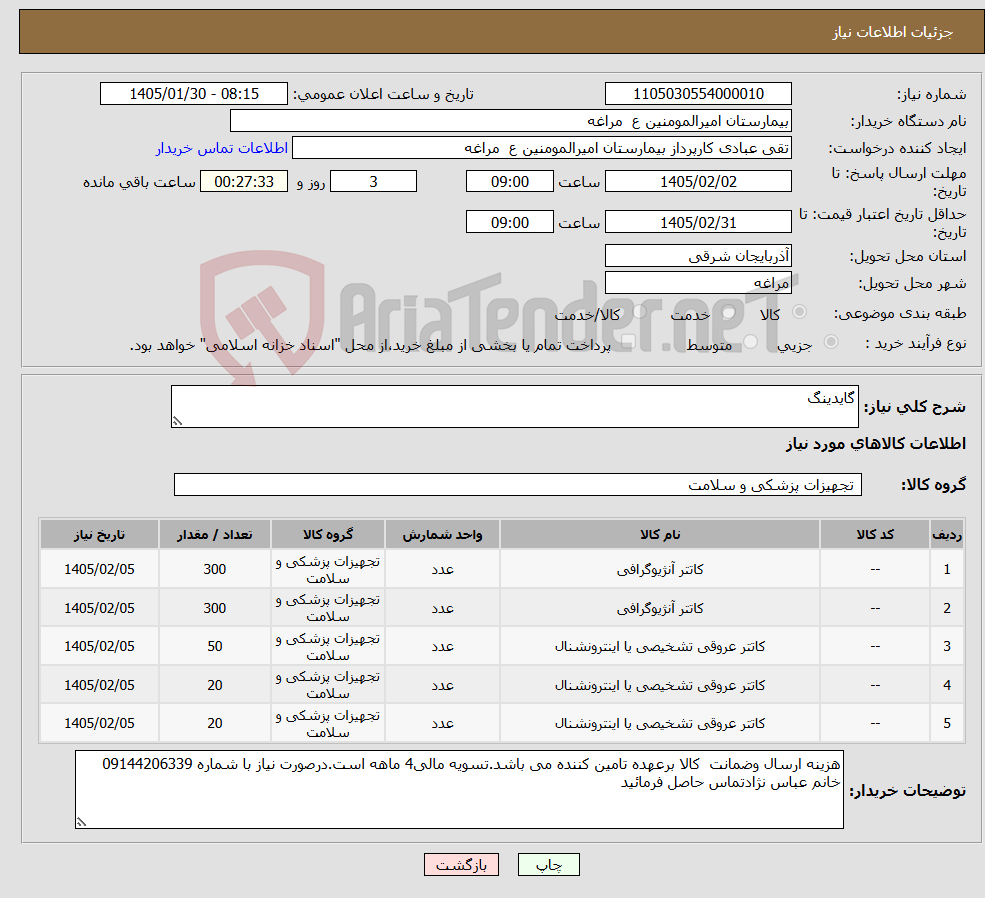تصویر کوچک آگهی نیاز کالا-گایدینگ 