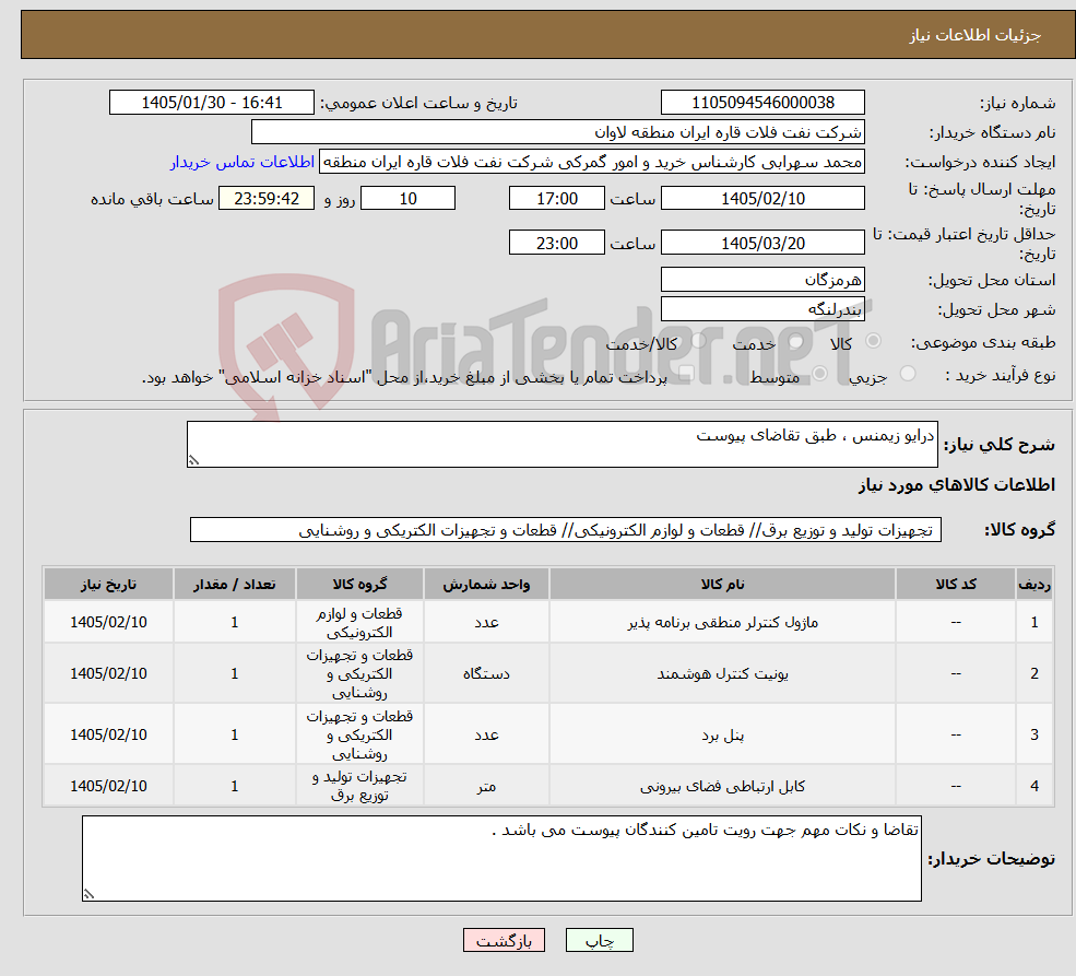 تصویر کوچک آگهی نیاز کالا-درایو زیمنس ، طبق تقاضای پیوست 