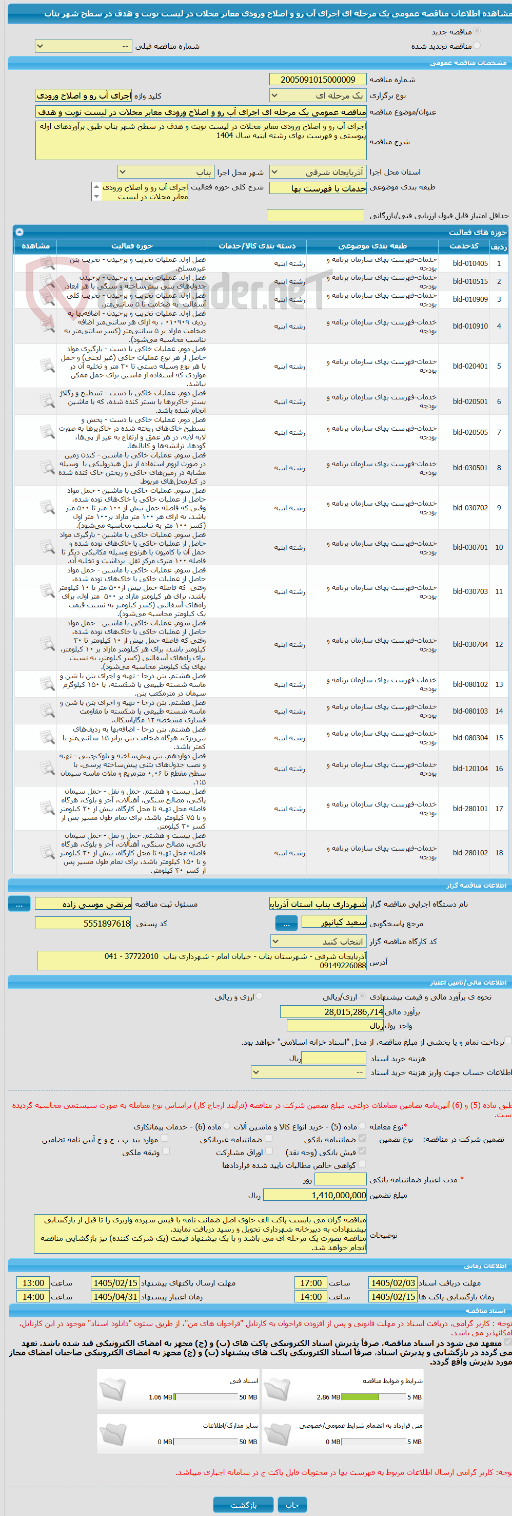 تصویر کوچک آگهی مناقصه عمومی یک مرحله ای اجرای آب رو و اصلاح ورودی معابر محلات در لیست نوبت و هدف در سطح شهر بناب