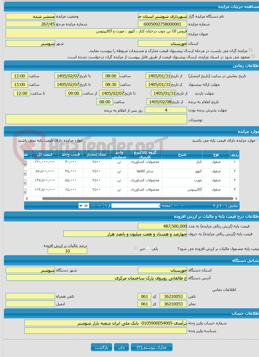 تصویر کوچک آگهی فروش 10 تن چوب درختان کنار ، کهور ، مورت و آکالیپتوس