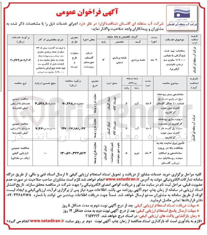 تصویر کوچک آگهی ساماندهی بستر رودخانه