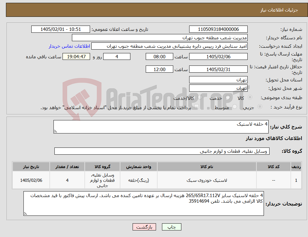 تصویر کوچک آگهی نیاز کالا-4 حلقه لاستیک