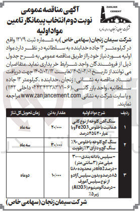تصویر کوچک آگهی تامین سیلیس