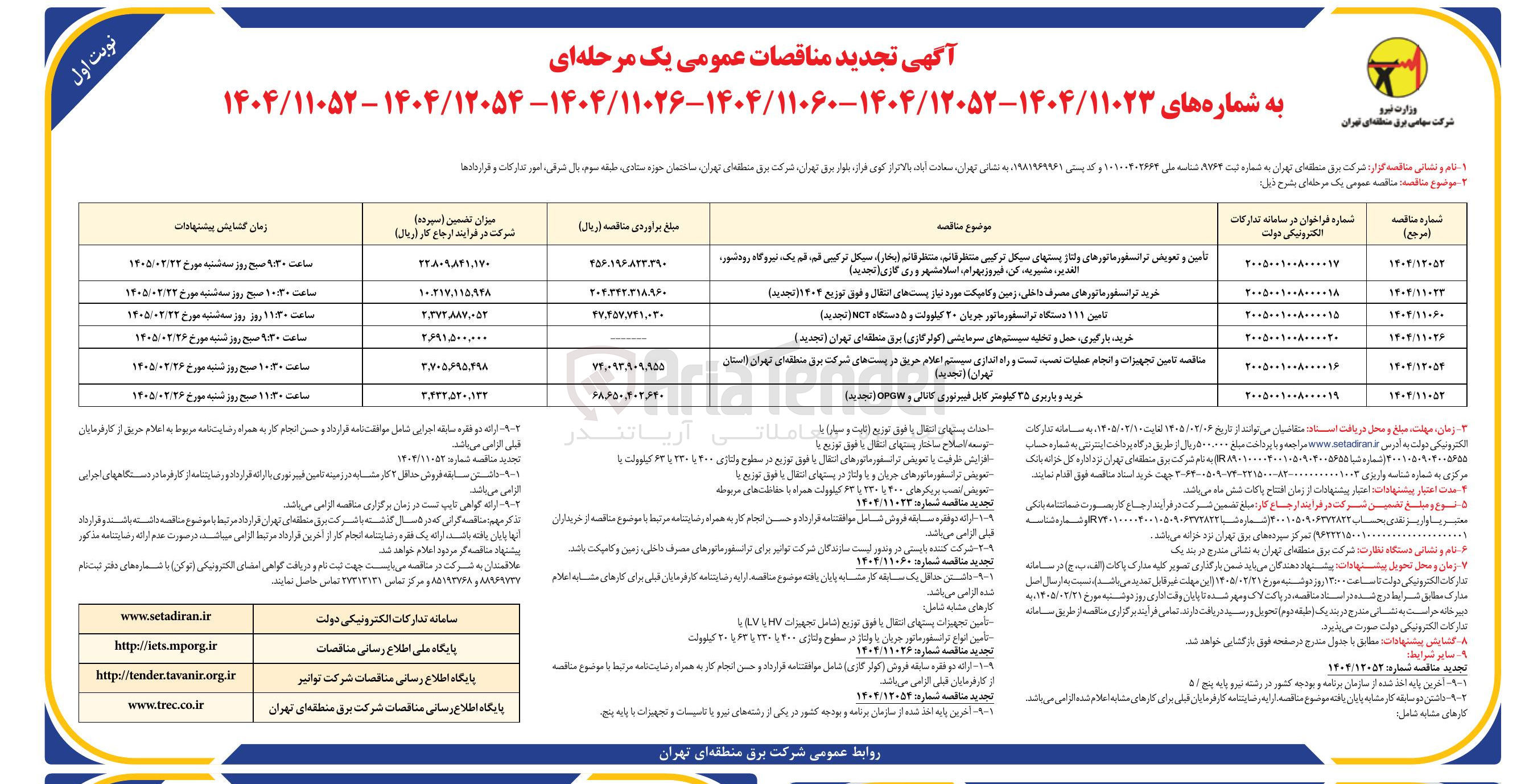 تصویر کوچک آگهی تامین تجهیزات و انجام عملیات نصب، تست و راه اندازی سیستم اعلام حریق