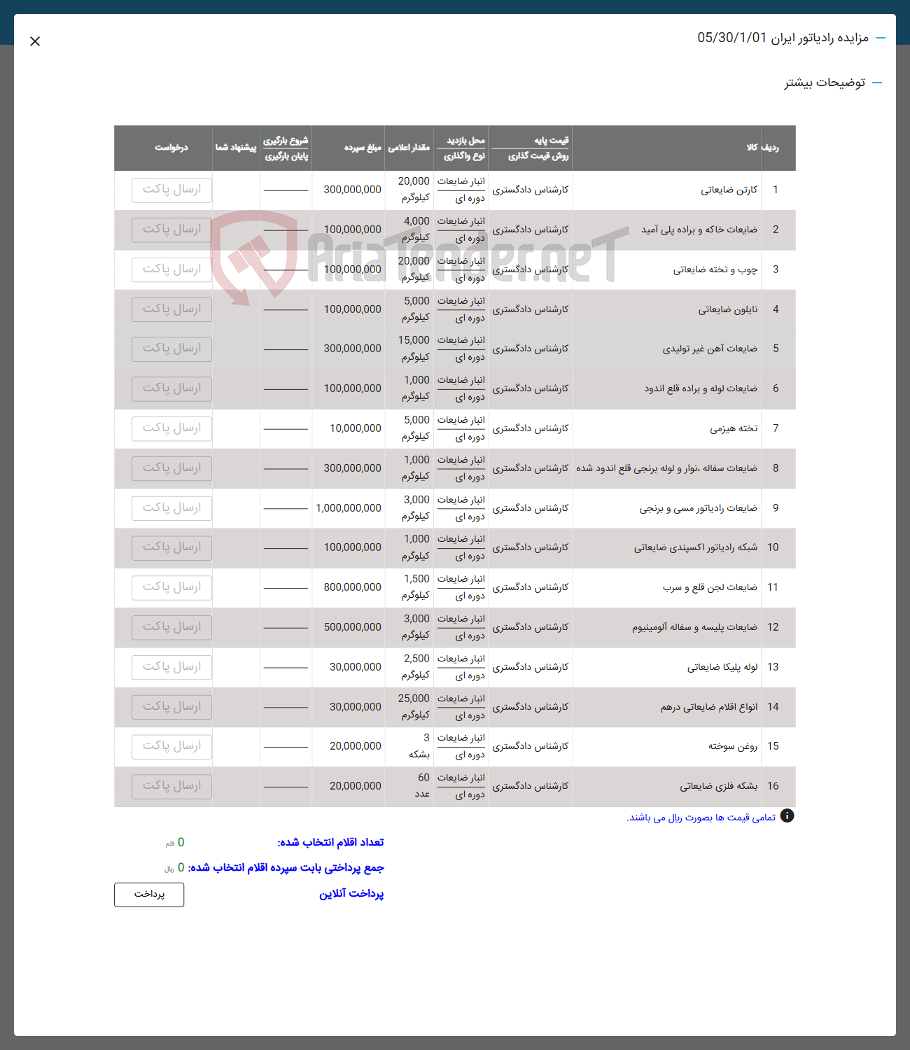 تصویر کوچک آگهی فروش کارتن ضایعاتی - ضایعات خاکه و براده پلی آمید - چوب و تخته ضایعاتی - نایلون ضایعاتی - ضایعات آهن غیر تولیدی - ضایعات لوله و براده قلع اندود - تخته هیزمی - ضایعات سفاله نوار و لوله برنجی قلع اندود شده - ضایعات رادیاتور مسی و برنجی - شبکه رادیاتور اکسپندی ضایعاتی - ضایعات لجن قلع و سرب - ضایعات پلیسه و سفاله آلومینیوم - لوله پلیکا ضایعاتی - انواع اقلام ضایعاتی درهم - روغن سوخته 