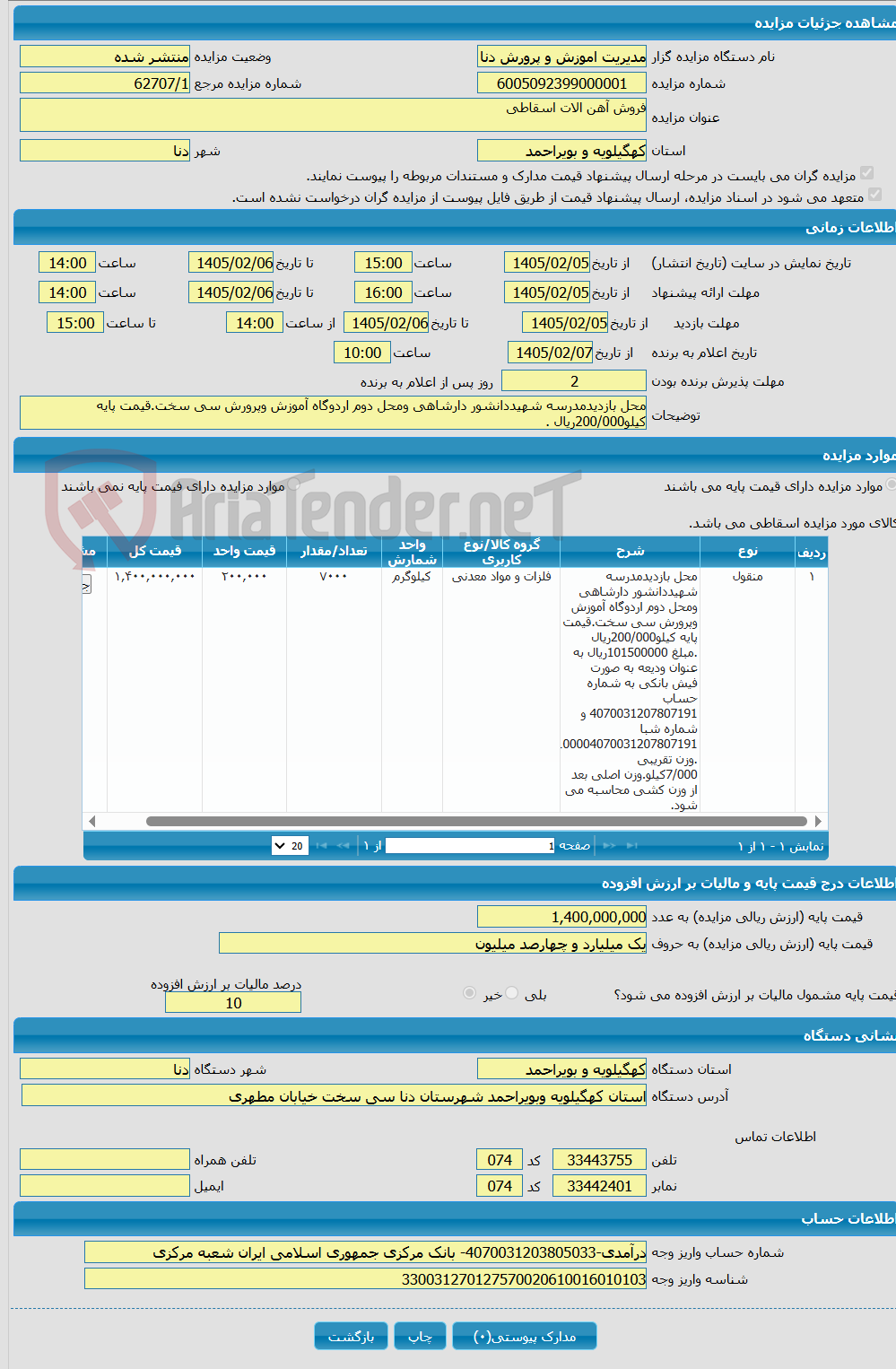 تصویر کوچک آگهی فروش آهن الات اسقاطی