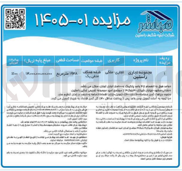 تصویر کوچک آگهی فروش مجموعه تجاری