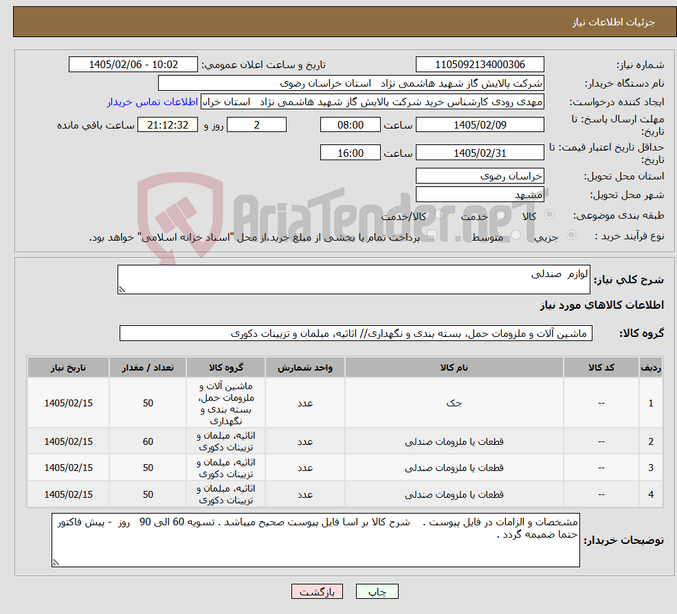 تصویر کوچک آگهی نیاز کالا-لوازم صندلی 
