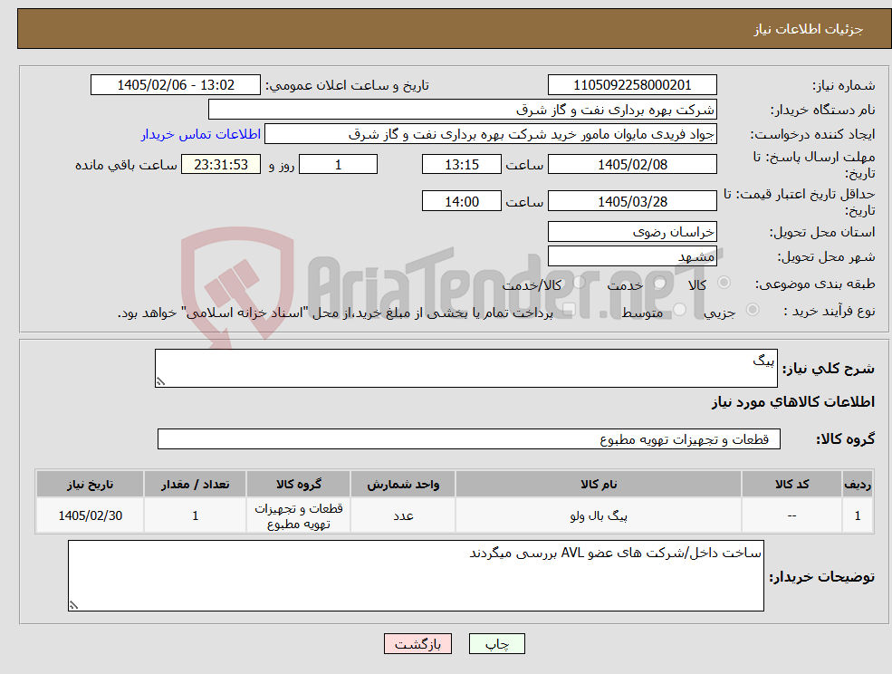 تصویر کوچک آگهی نیاز کالا-پیگ
