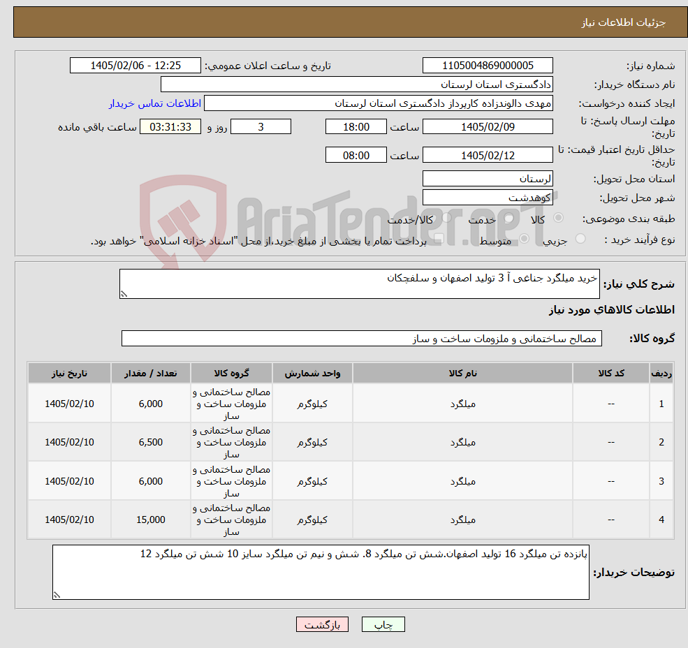 تصویر کوچک آگهی نیاز کالا-خرید میلگرد جناغی آ 3 تولید اصفهان و سلفچکان