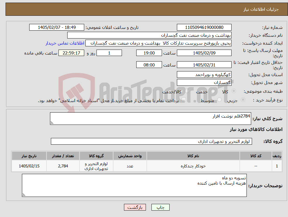 تصویر کوچک آگهی نیاز کالا-2784قلم نوشت افزار