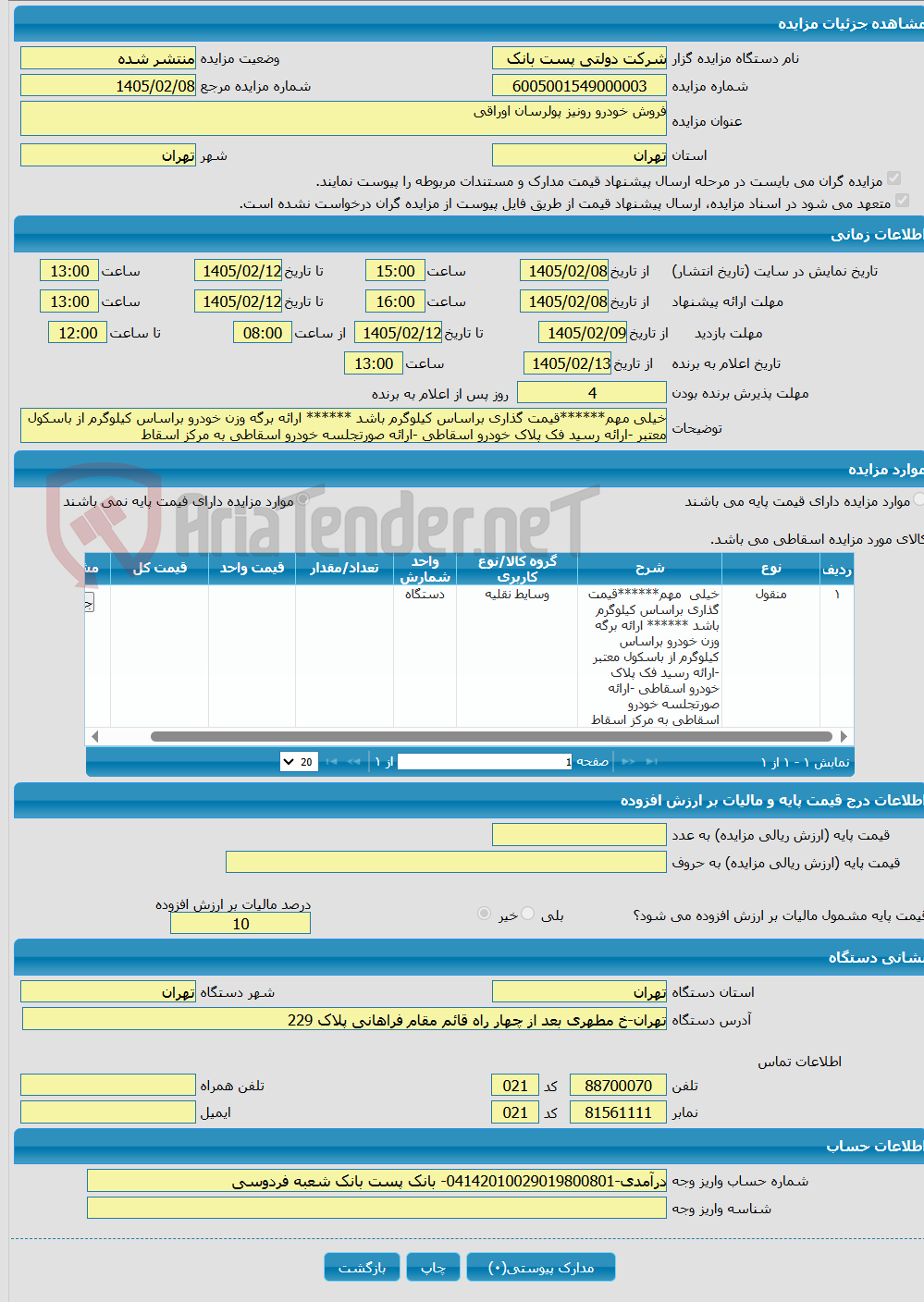 تصویر کوچک آگهی فروش خودرو رونیز پولرسان اوراقی 
