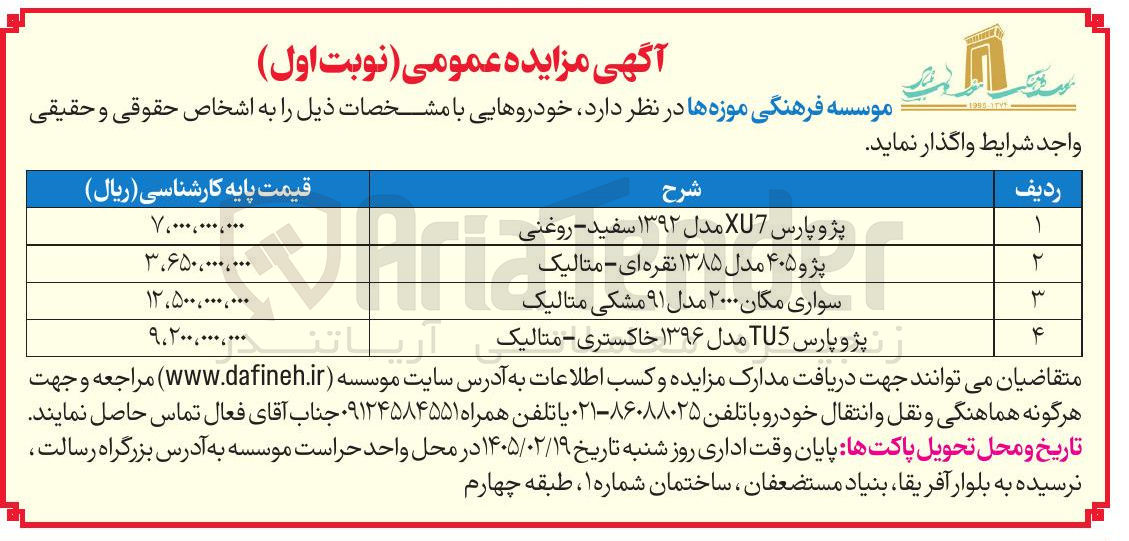 تصویر کوچک آگهی فروش خودرو