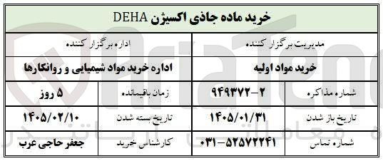 تصویر کوچک آگهی خرید ماده جاذی اکسیژن DEHA 