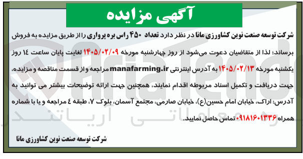 تصویر کوچک آگهی فروش تعداد ۴۵۰ راس بره پرواری