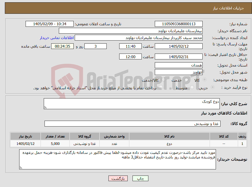 تصویر کوچک آگهی نیاز کالا-دوغ کوچک