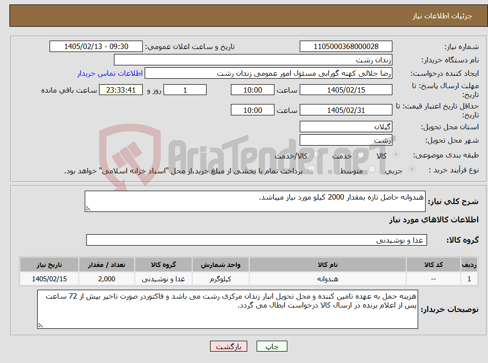 تصویر کوچک آگهی نیاز کالا-هندوانه حاصل تازه بمقدار 2000 کیلو مورد نیاز میباشد.