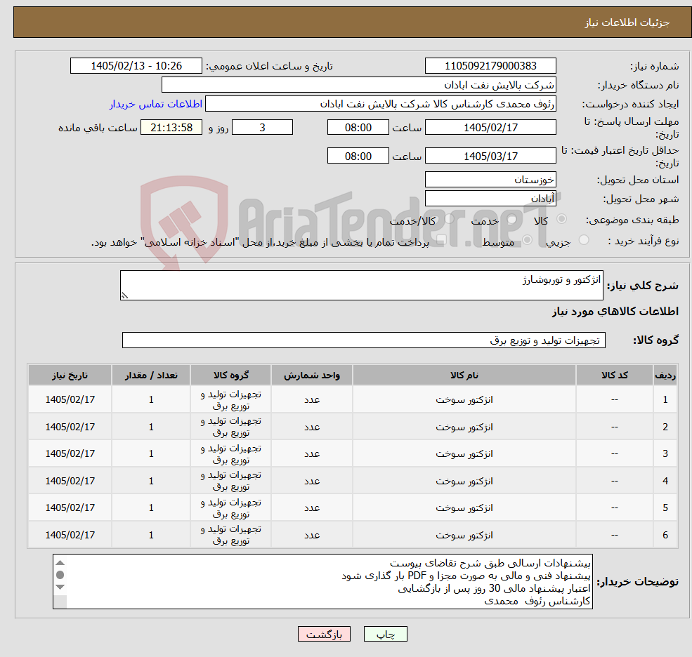 تصویر کوچک آگهی نیاز کالا-انژکتور و توربوشارژ