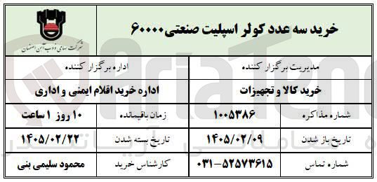 تصویر کوچک آگهی خرید سه عدد کولر اسپلیت صنعتی ۶۰۰۰۰ 