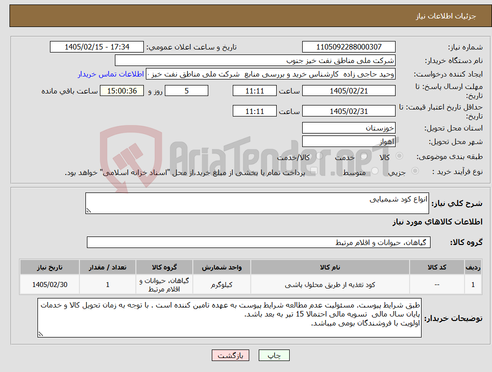 تصویر کوچک آگهی نیاز کالا-انواع کود شیمیایی