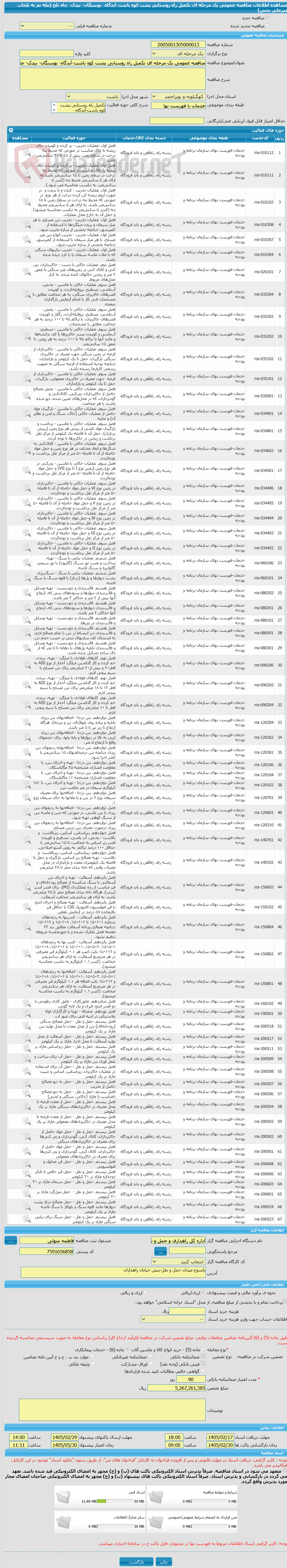 تصویر کوچک آگهی مناقصه عمومی یک مرحله ای تکمیل راه روستایی پشت کوه باشت-آبدگاه- بوسنگان- بیدک- چاه تلخ (مله تم به تلخاب میرعلی بخش)