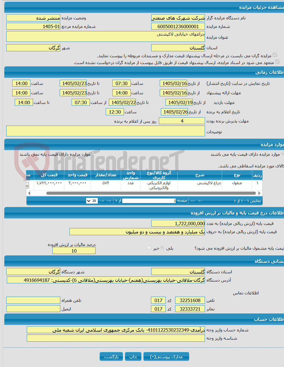 تصویر کوچک آگهی چراغهای خیابانی لاکپشتی