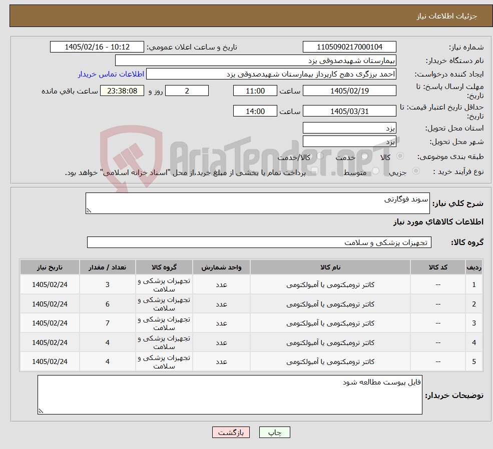تصویر کوچک آگهی نیاز کالا-سوند فوگارتی