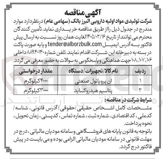 تصویر کوچک آگهی خرید پتاسیم هیدروکساید